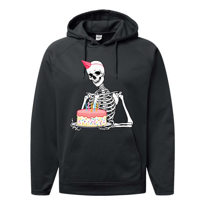 Halloween Birthday Outfit Skeleton Birthday Party Performance Fleece Hoodie