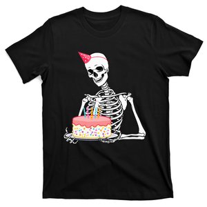 Halloween Birthday Outfit Skeleton Birthday Party T-Shirt