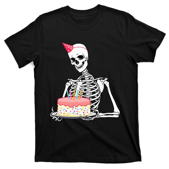 Halloween Birthday Outfit Skeleton Birthday Party T-Shirt