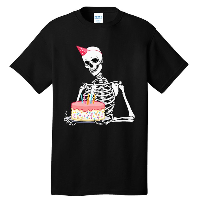 Halloween Birthday Outfit Skeleton Birthday Party Tall T-Shirt