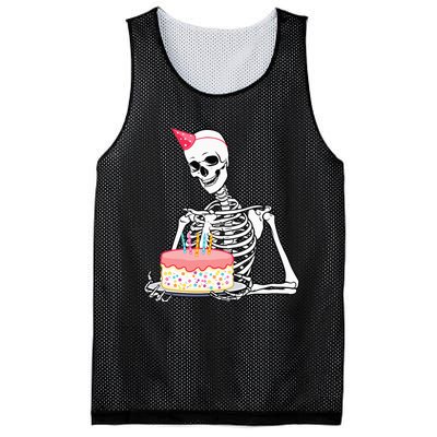 Halloween Birthday Outfit Skeleton Birthday Party Mesh Reversible Basketball Jersey Tank