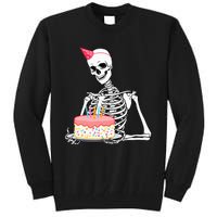 Halloween Birthday Outfit Skeleton Birthday Party Tall Sweatshirt