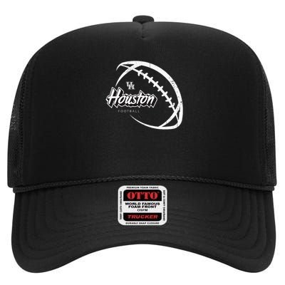 H.O.U.S.T.O.N Black Out Football H.O.U.S.T.O.N Cougars High Crown Mesh Back Trucker Hat