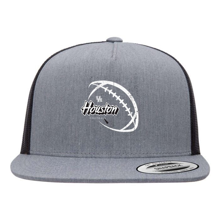 H.O.U.S.T.O.N Black Out Football H.O.U.S.T.O.N Cougars Flat Bill Trucker Hat