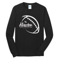 H.O.U.S.T.O.N Black Out Football H.O.U.S.T.O.N Cougars Tall Long Sleeve T-Shirt