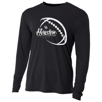 H.O.U.S.T.O.N Black Out Football H.O.U.S.T.O.N Cougars Cooling Performance Long Sleeve Crew