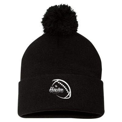 H.O.U.S.T.O.N Black Out Football H.O.U.S.T.O.N Cougars Pom Pom 12in Knit Beanie