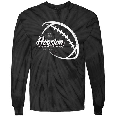 H.O.U.S.T.O.N Black Out Football H.O.U.S.T.O.N Cougars Tie-Dye Long Sleeve Shirt