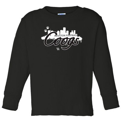 .H.O.U.S.T.O.N Black Out Skyline H.O.U.S.T.O.N Cougars Toddler Long Sleeve Shirt