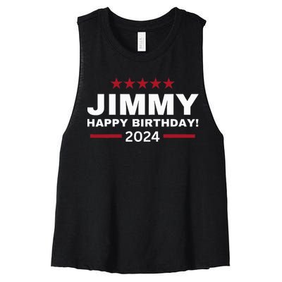 Happy Birthday President Jimmy Carter 1976 Trending America Women's Racerback Cropped Tank