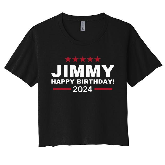 Happy Birthday President Jimmy Carter 1976 Trending America Women's Crop Top Tee