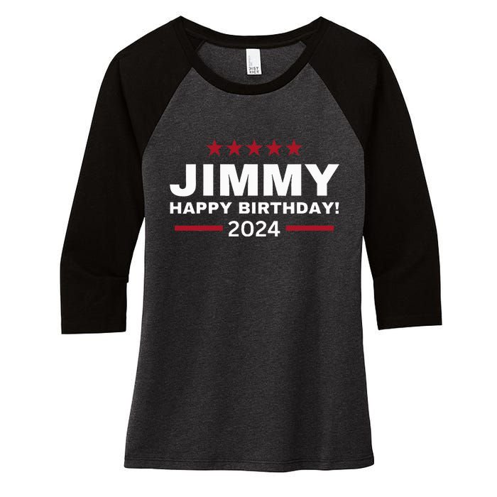 Happy Birthday President Jimmy Carter 1976 Trending America Women's Tri-Blend 3/4-Sleeve Raglan Shirt