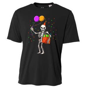 Halloween Birthday Party Outfit Skeleton Birthday Party Cooling Performance Crew T-Shirt