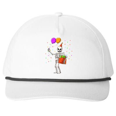 Halloween Birthday Party Outfit Skeleton Birthday Party Snapback Five-Panel Rope Hat