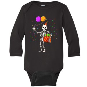 Halloween Birthday Party Outfit Skeleton Birthday Party Baby Long Sleeve Bodysuit