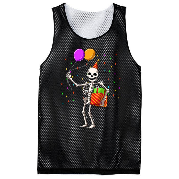 Halloween Birthday Party Outfit Skeleton Birthday Party Mesh Reversible Basketball Jersey Tank