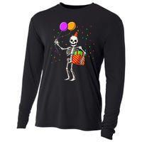 Halloween Birthday Party Outfit Skeleton Birthday Party Cooling Performance Long Sleeve Crew