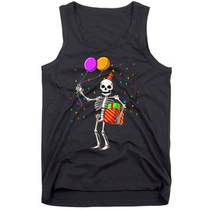 Halloween Birthday Party Outfit Skeleton Birthday Party Tank Top