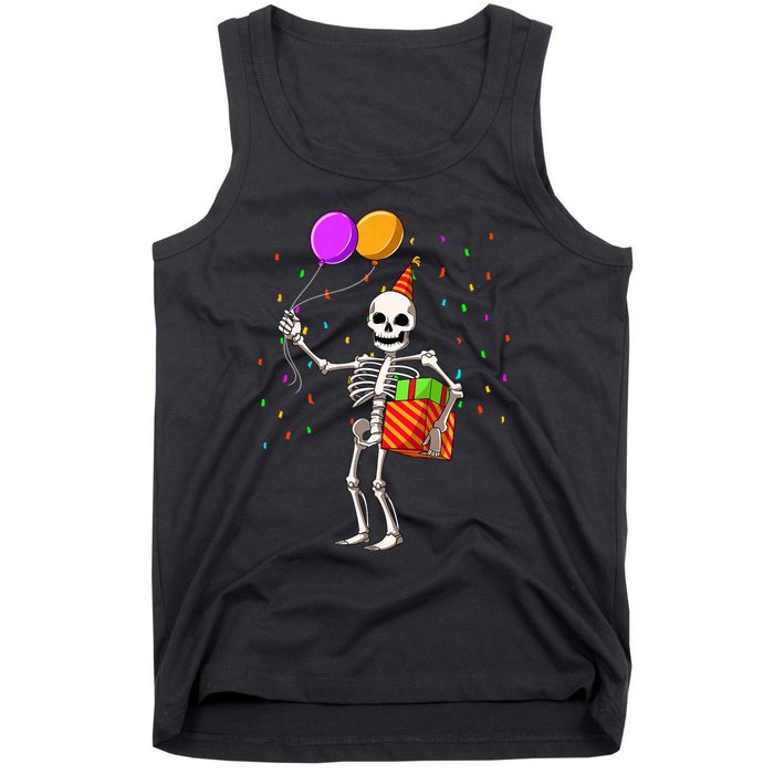 Halloween Birthday Party Outfit Skeleton Birthday Party Tank Top