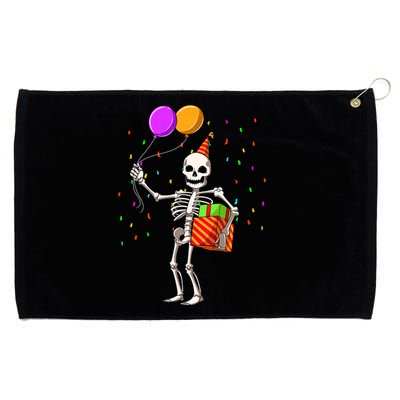 Halloween Birthday Party Outfit Skeleton Birthday Party Grommeted Golf Towel