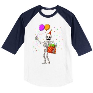 Halloween Birthday Party Outfit Skeleton Birthday Party Baseball Sleeve Shirt