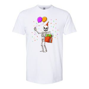 Halloween Birthday Party Outfit Skeleton Birthday Party Softstyle CVC T-Shirt