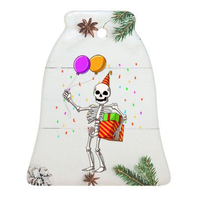 Halloween Birthday Party Outfit Skeleton Birthday Party Ceramic Bell Ornament