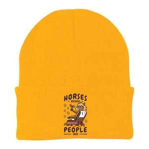 Horses Because People Suck Knit Cap Winter Beanie