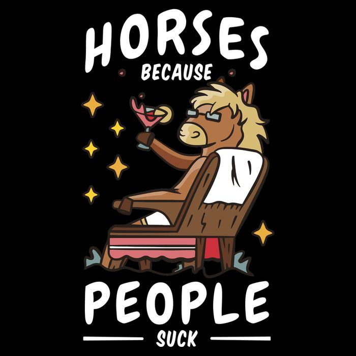 Horses Because People Suck Cooling Performance Crew T-Shirt