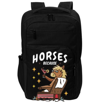 Horses Because People Suck Impact Tech Backpack