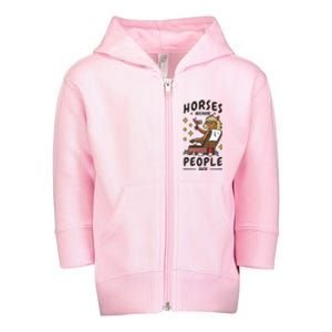 Horses Because People Suck Toddler Zip Fleece Hoodie