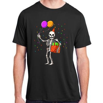 Halloween Birthday Party Outfit Skeleton Birthday Party Adult ChromaSoft Performance T-Shirt