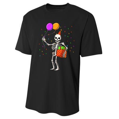 Halloween Birthday Party Outfit Skeleton Birthday Party Performance Sprint T-Shirt