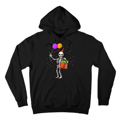 Halloween Birthday Party Outfit Skeleton Birthday Party Tall Hoodie