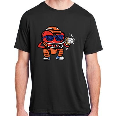 Heart Baseball Player Catcher Valentines Adult ChromaSoft Performance T-Shirt