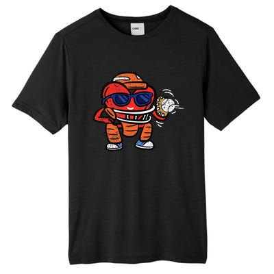 Heart Baseball Player Catcher Valentines Tall Fusion ChromaSoft Performance T-Shirt