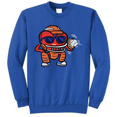 Heart Baseball Player Catcher Valentines Sweatshirt