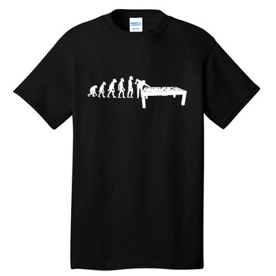 Human Billiards Player Evolution Funny 8 Ball Pool Cue Stick Gift Tall T-Shirt