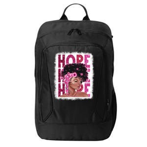 Hope Black Pink Ribbon Sunflower Breast Cancer Warrior Cute Gift City Backpack