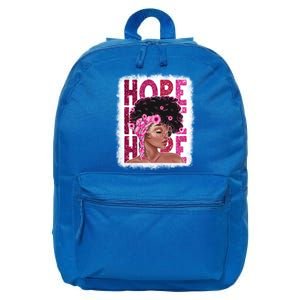 Hope Black Pink Ribbon Sunflower Breast Cancer Warrior Cute Gift 16 in Basic Backpack