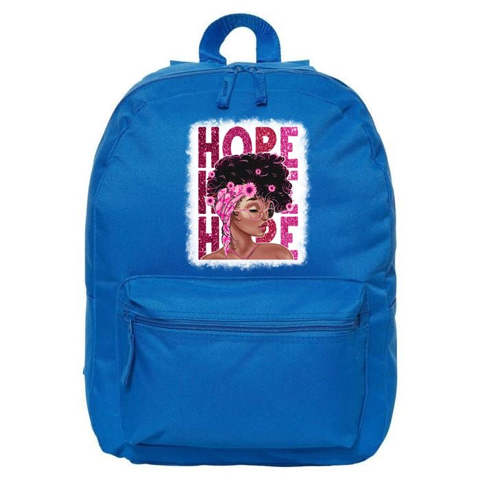 Hope Black Pink Ribbon Sunflower Breast Cancer Warrior Cute Gift 16 in Basic Backpack