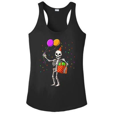 Halloween Birthday Party Outfit Skeleton Birthday Party Ladies PosiCharge Competitor Racerback Tank