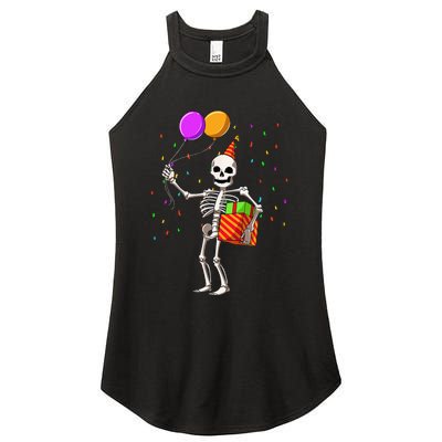 Halloween Birthday Party Outfit Skeleton Birthday Party Women's Perfect Tri Rocker Tank