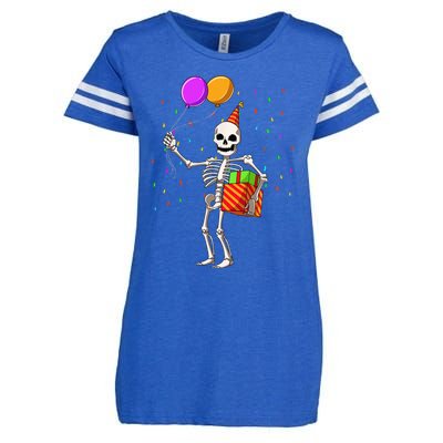 Halloween Birthday Party Outfit Skeleton Birthday Party Enza Ladies Jersey Football T-Shirt