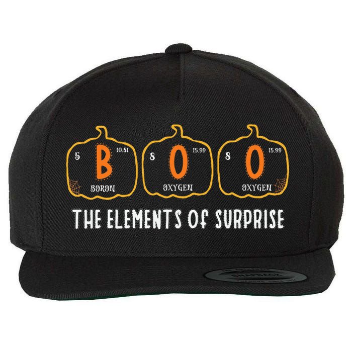 Halloween Boo Primary Elements Of Surprise Science Wool Snapback Cap