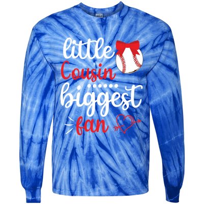 Happy Baseball Player Love Little Cousin Biggest Fan Me You Gift Tie-Dye Long Sleeve Shirt