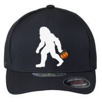 Halloween Bigfoot Pumpkin Apparel Fun Sasquatch Flexfit Unipanel Trucker Cap