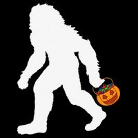 Halloween Bigfoot Pumpkin Apparel Fun Sasquatch Flexfit Unipanel Trucker Cap