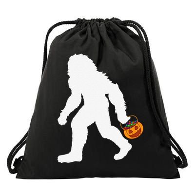 Halloween Bigfoot Pumpkin Apparel Fun Sasquatch Drawstring Bag