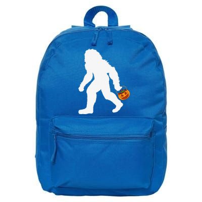 Halloween Bigfoot Pumpkin Apparel Fun Sasquatch 16 in Basic Backpack